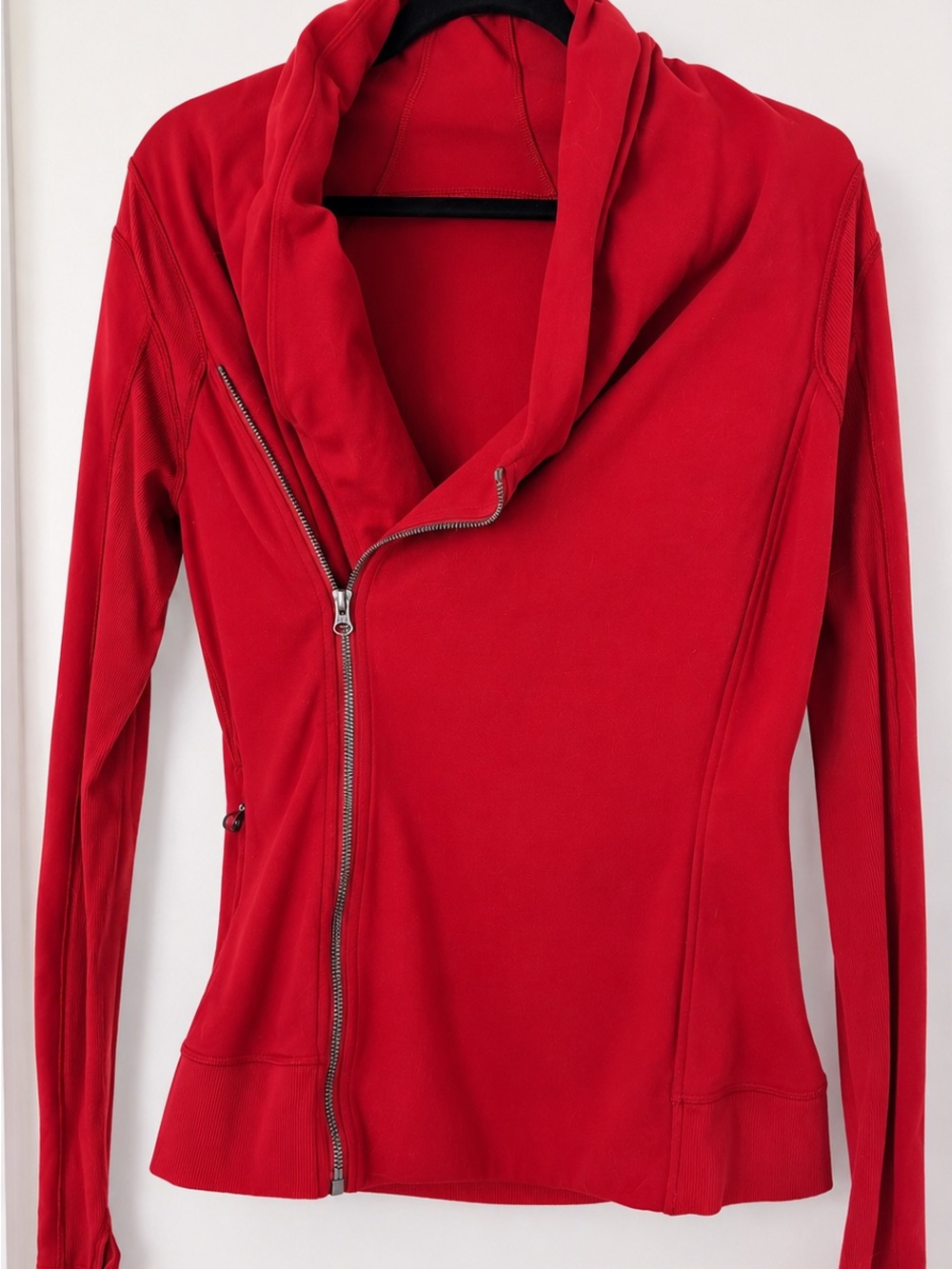 LULULEMON dark Red Asymmetrical Zip Jacket